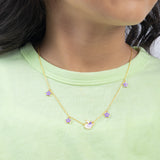 Floral Swan Hanging Neckchain