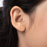 Floral Coral Studs
