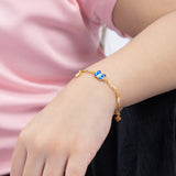 Dotted Butterfly Charm Bracelet