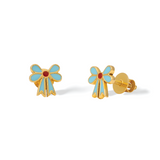 Lil Blue Bows Studs