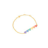 Rainbow Hearts Bracelet