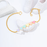 Rainbow Hearts Bracelet