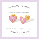 Barbie Heart Studs