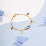 Dotted Butterfly Charm Bracelet