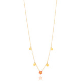 Tiny Jewels gold necklace with yellow beads on a white background