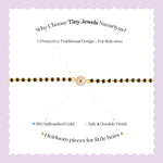 Tiny Jewels advertisement for Tiny Jewels Nazariyas jewelry on a light purple background