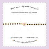 Tiny Jewels advertisement for Tiny Jewels Nazariyas jewelry on a light purple background