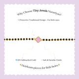 Tiny Jewels advertisement for Tiny Jewels Nazariyas jewelry on a light purple background