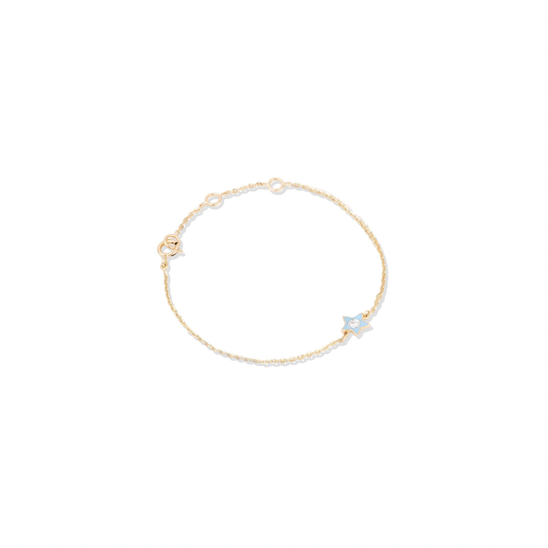 Tiny Jewels gold bracelet with a star-shaped charm on a white background