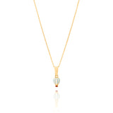 Tiny Jewels Gold pendant with a colorful hot air balloon design on a white background